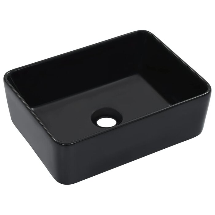 Vidaxl Schwarzes Design-Aufsatzwaschbecken 40x30x13 cm - Sparen Sie bis zu 36%