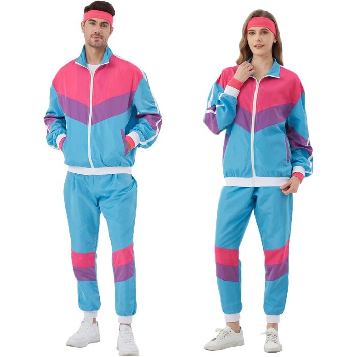 Retro Trainingsanzug 80er/90er Jahre für Motto-Partys - bis zu 38% Rabatt