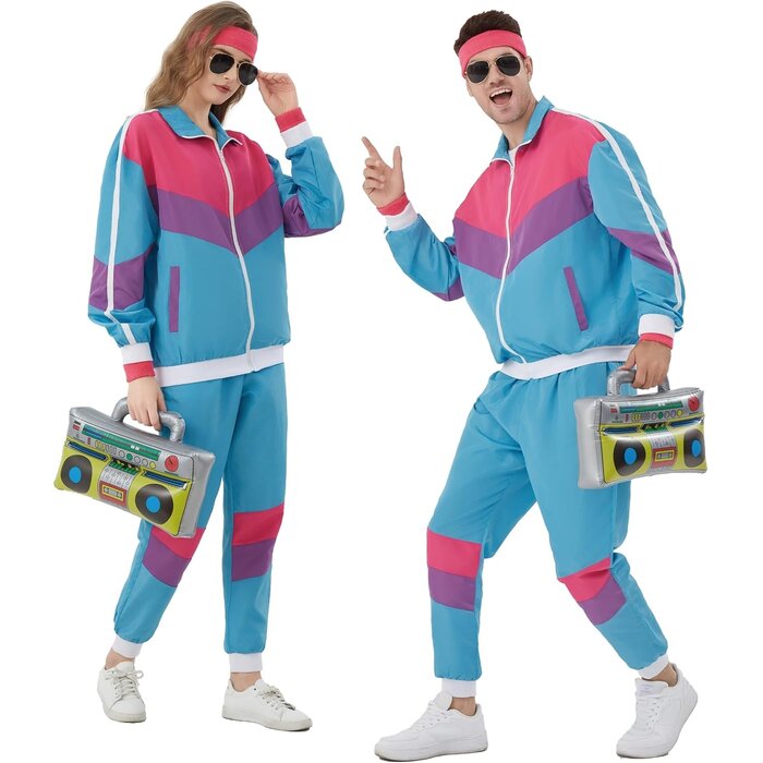 Retro Trainingsanzug 80er/90er Jahre für Motto-Partys - bis zu 38% Rabatt