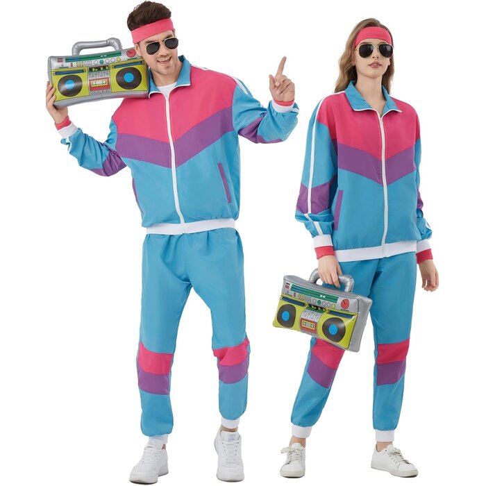 Retro Trainingsanzug 80er/90er Jahre für Motto-Partys - bis zu 38% Rabatt