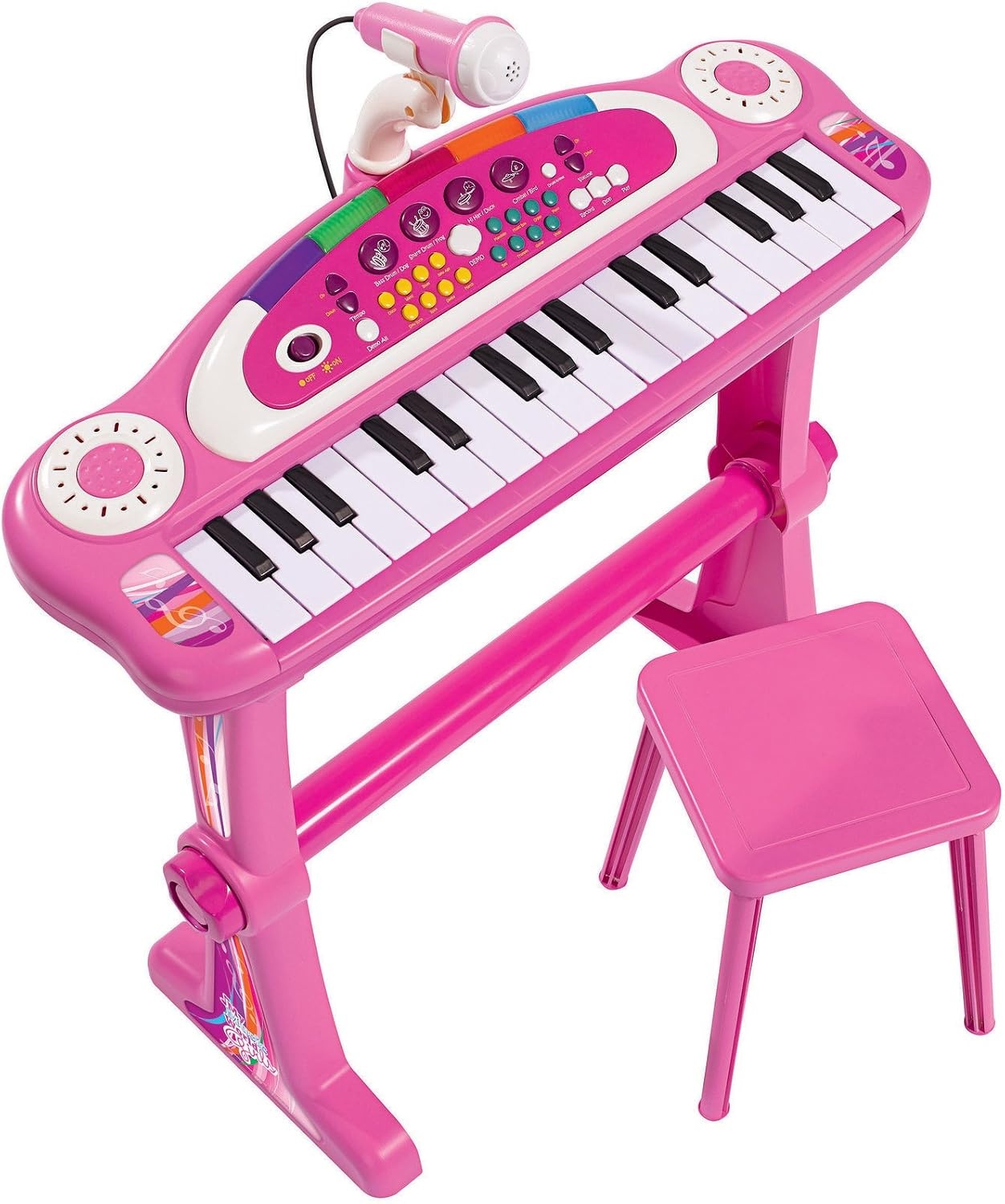 Kinder-Keyboard mit Hocker - Rosa - 31 Tasten - bis zu 40% Rabatt