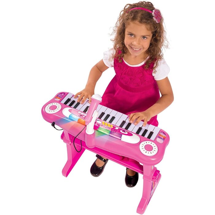 Kinder-Keyboard mit Hocker - Rosa - 31 Tasten - bis zu 40% Rabatt