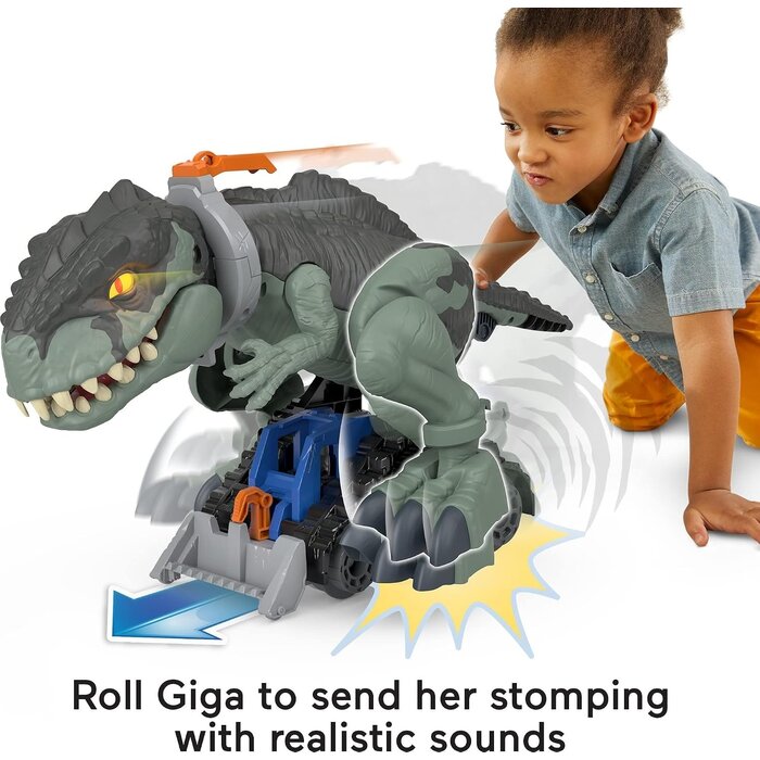 Fisher Price Jurassic World Giga Dinosaurier Figur - 40 cm, Sound & Bewegung - bis zu 41% sparen