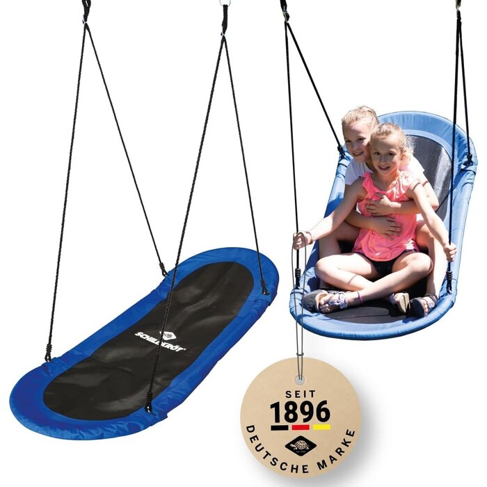Große Nestschaukel 165x70cm bis 150kg - Blau - Outlet bis zu 40% günstiger