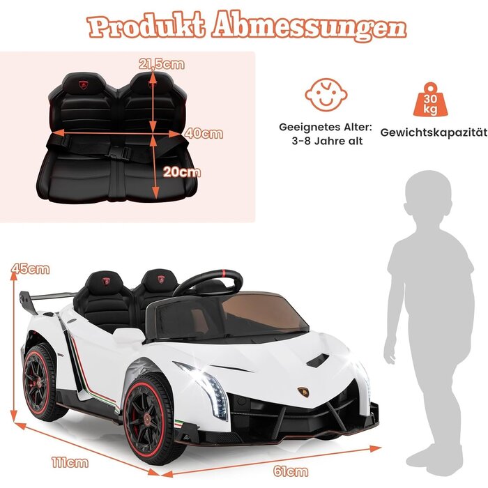 Elektrisches Kinderauto 12V - 2-Sitzer mit Allrad - bis zu 41% Rabatt!