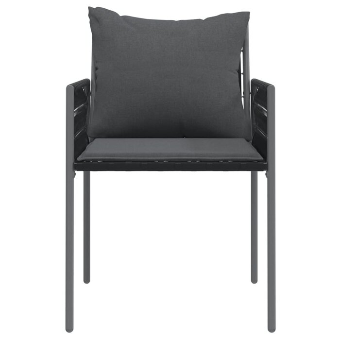 Vidaxl 2er Set Poly-Rattan Gartenstühle - Schwarz - bis zu 41% sparen