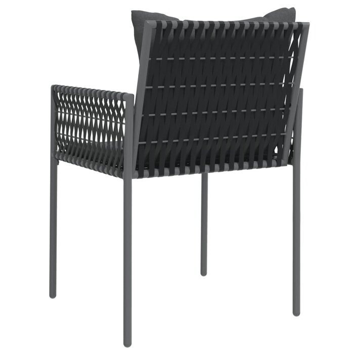 Vidaxl 2er Set Poly-Rattan Gartenstühle - Schwarz - bis zu 41% sparen