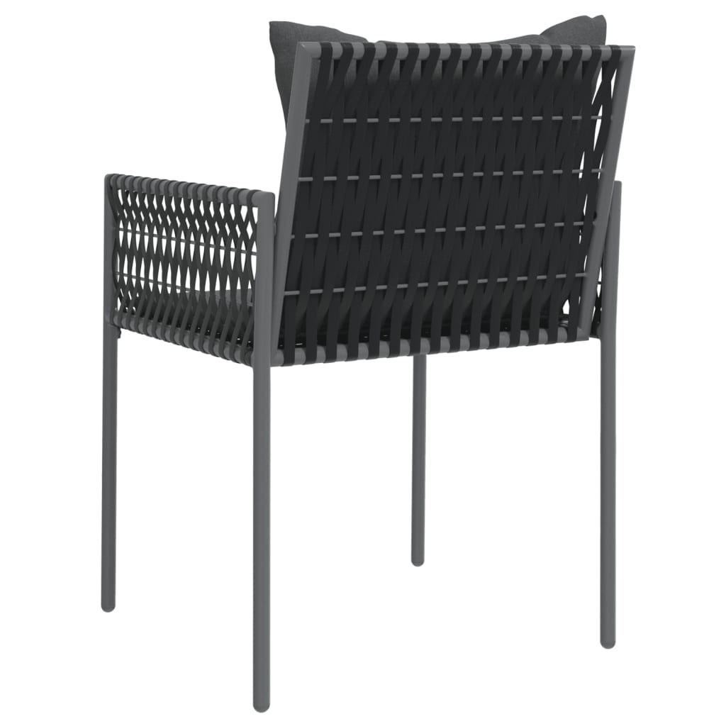 Vidaxl 2er Set Poly-Rattan Gartenstühle - Schwarz - bis zu 41% sparen