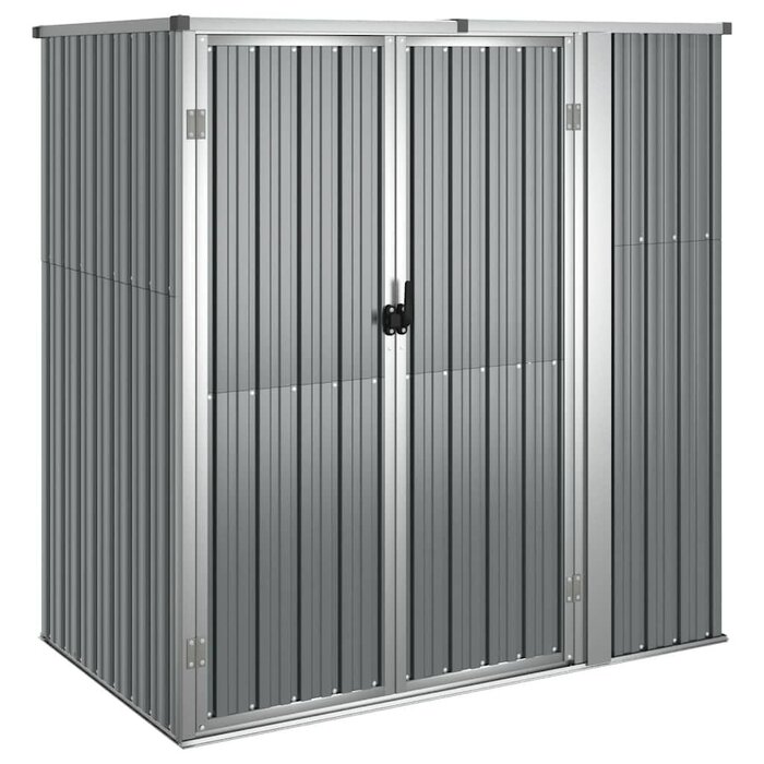 Vidaxl Kompaktes Gerätehaus aus Stahl in Grau - Jetzt bis zu 41% günstiger sichern