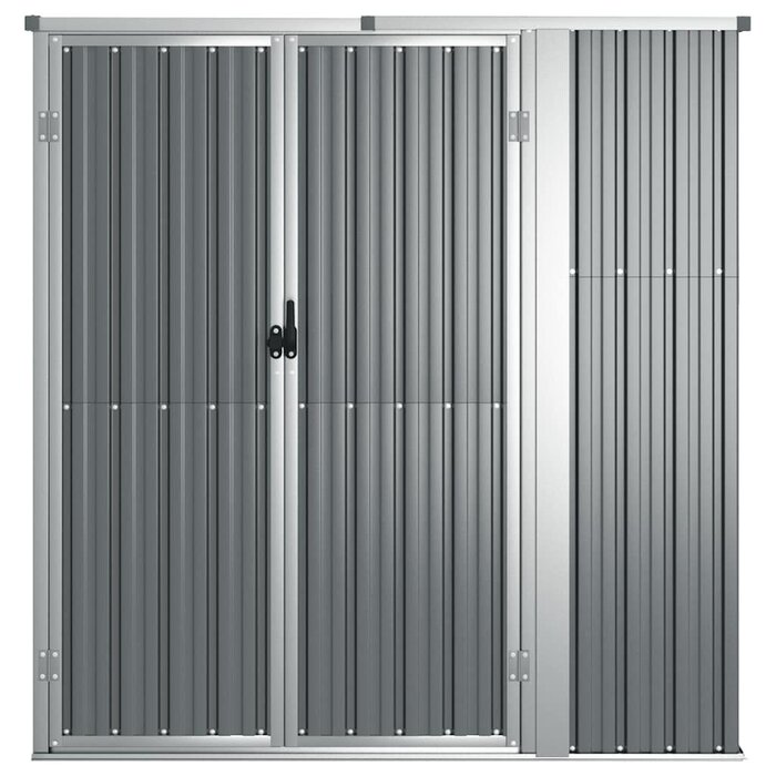 Vidaxl Kompaktes Gerätehaus aus Stahl in Grau - Jetzt bis zu 41% günstiger sichern