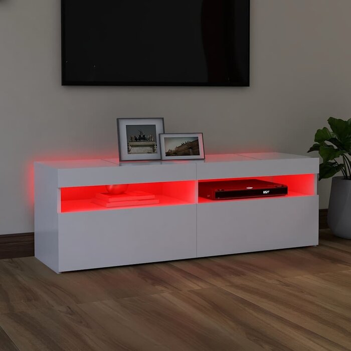 Vidaxl Modernes TV-Lowboard in Weiß mit RGB-LED-Beleuchtung - bis zu 41% Rabatt