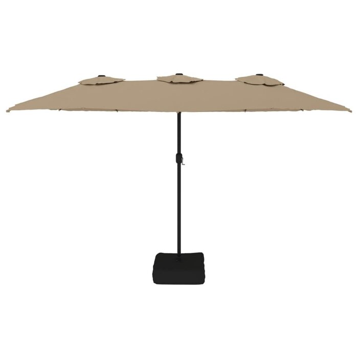 Vidaxl Doppel-Sonnenschirm 449x245 cm Taupe - Jetzt bis zu 41% sparen!