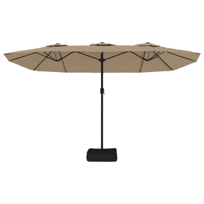 Vidaxl Doppel-Sonnenschirm 449x245 cm Taupe - Jetzt bis zu 41% sparen!