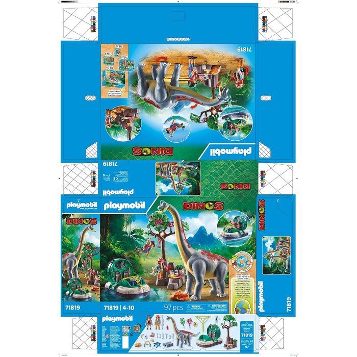 Dinosaurier-Spielset Brachiosaurus mit Hovercraft - bis zu 40% günstiger