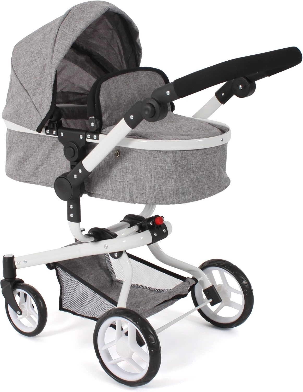 Kombi-Puppenwagen Yolo 2-in-1 in Jeans-Grau - jetzt bis zu 40% günstiger