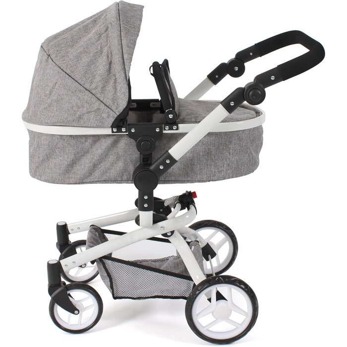 Kombi-Puppenwagen Yolo 2-in-1 in Jeans-Grau - jetzt bis zu 40% günstiger