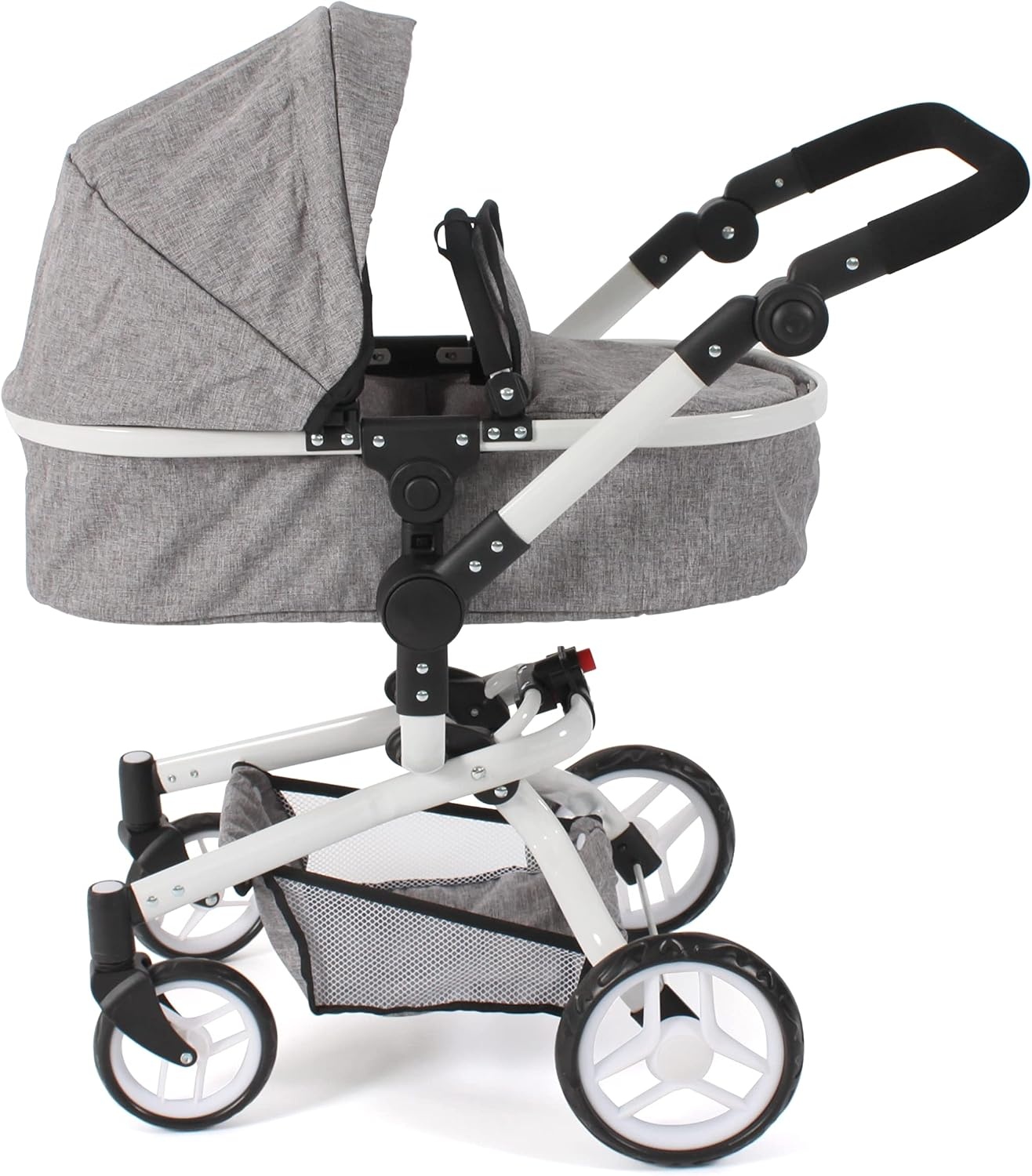 Kombi-Puppenwagen Yolo 2-in-1 in Jeans-Grau - jetzt bis zu 40% günstiger