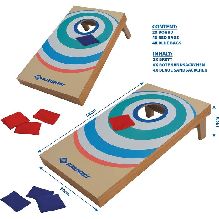 Cornhole Wurfspiel Set für Garten & Urlaub - bis zu 39% Rabatt