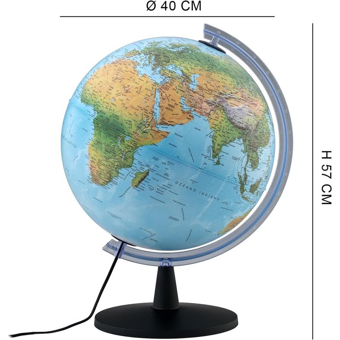 Beleuchteter Weltglobus 40 cm - Politisch & Physisch - bis zu 34% sparen