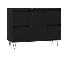 Vidaxl Badezimmerschrank 80x33x60 cm in Schwarz - Jetzt bis zu 41% sparen