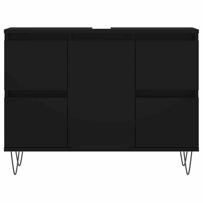 Vidaxl Badezimmerschrank 80x33x60 cm in Schwarz - Jetzt bis zu 41% sparen