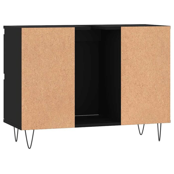 Vidaxl Badezimmerschrank 80x33x60 cm in Schwarz - Jetzt bis zu 41% sparen