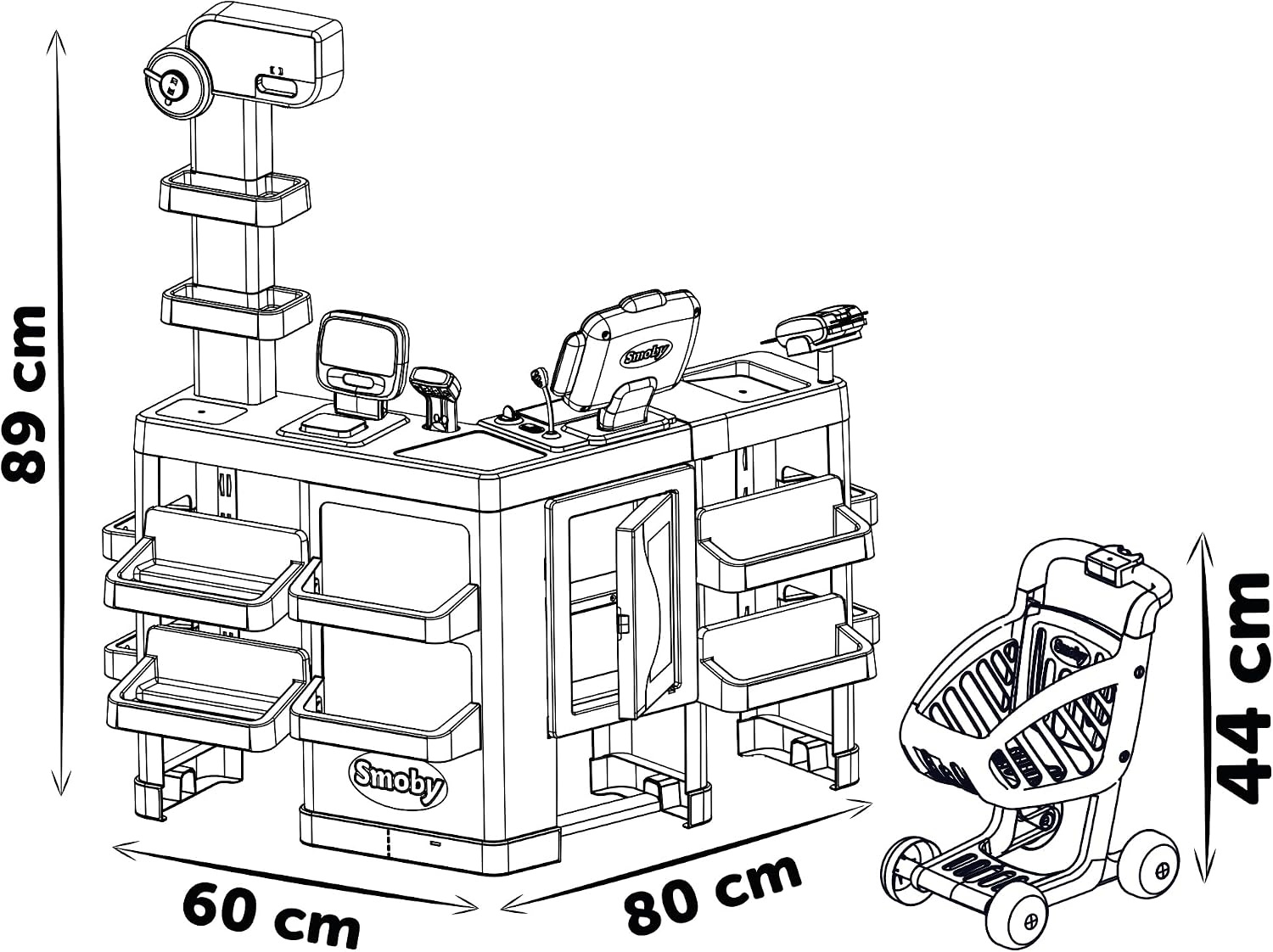 Kindersupermarkt mit Einkaufswagen & Scanner - Bis zu 41% Rabatt