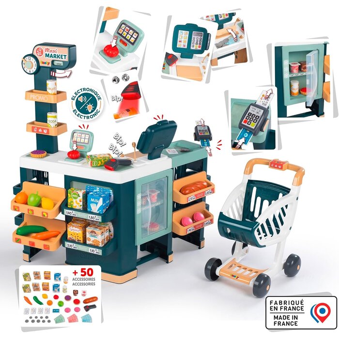 Kindersupermarkt mit Einkaufswagen & Scanner - Bis zu 41% Rabatt