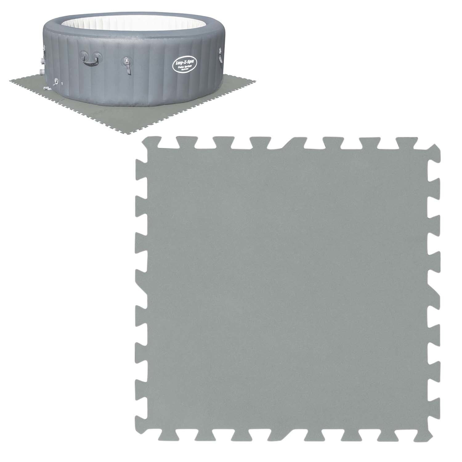 Universal Schwimmbadbodenfliesen 50x50 cm, 9er-Set, Grau - bis zu 37% sparen