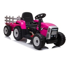 Viking Choice Elektrischer Kindertraktor in Rosa mit Anhänger - bis zu 42% Rabatt