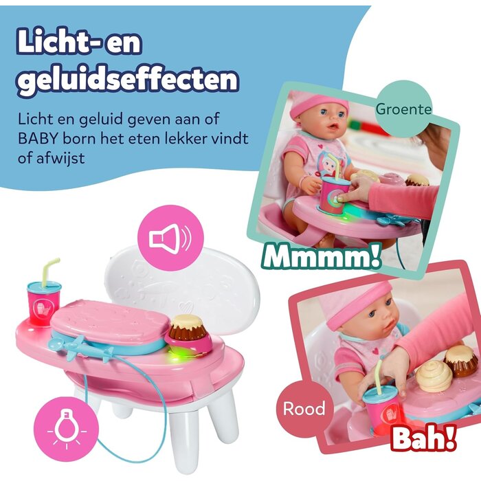 Baby Born Interaktiver Puppen-Hochstuhl mit Zubehör - bis zu 32% günstiger