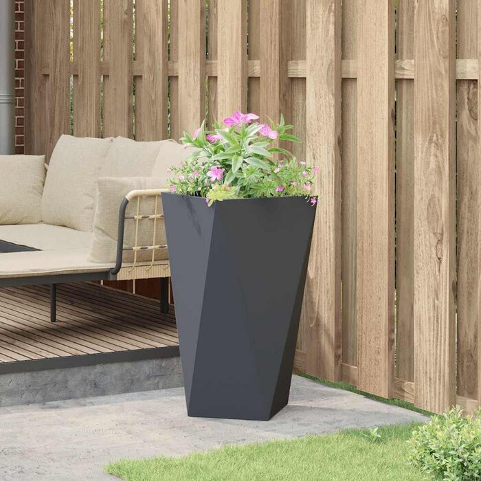 Vidaxl Design-Pflanzkübel Anthrazit 40x40x75 cm aus Stahl - bis zu 29% Rabatt