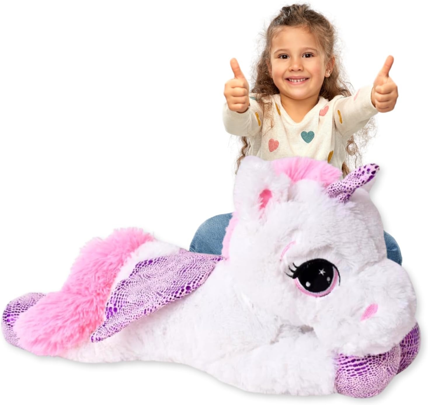 Großes Plüsch-Einhorn 60 cm - Magisch & kuschelig - Jetzt bis zu 39% Rabatt