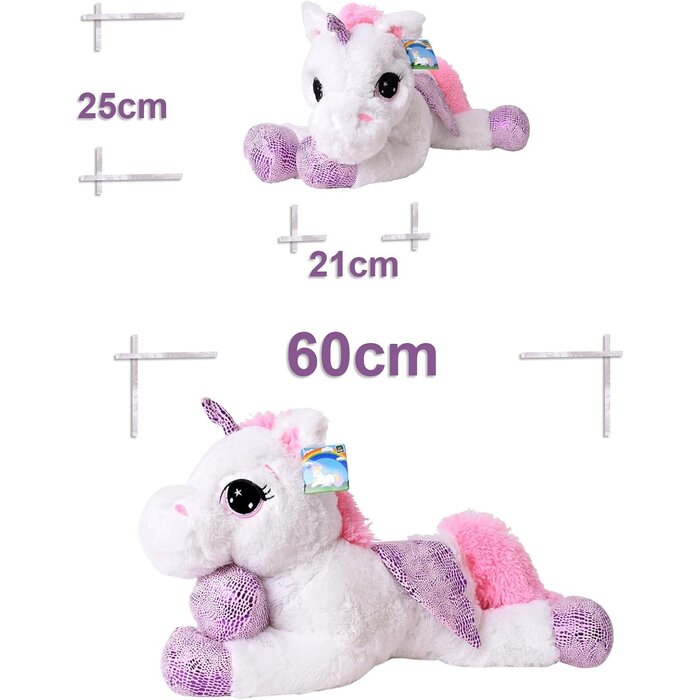 Großes Plüsch-Einhorn 60 cm - Magisch & kuschelig - Jetzt bis zu 39% Rabatt