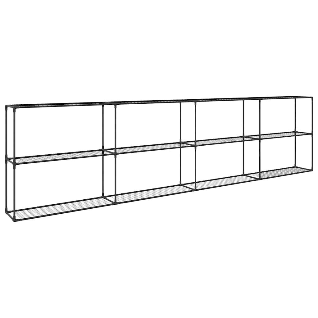 Vidaxl 3-stufiges Pflanzenregal Stahl Schwarz 400 cm - Jetzt bis zu 36% sparen