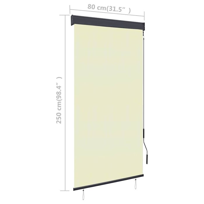Vidaxl Außenrollo 80x250 cm Creme - Bis zu 36% Rabatt