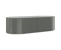 Vidaxl Großes Hochbeet 249x100x68 cm, Stahl, Grau - jetzt bis zu 43% günstiger