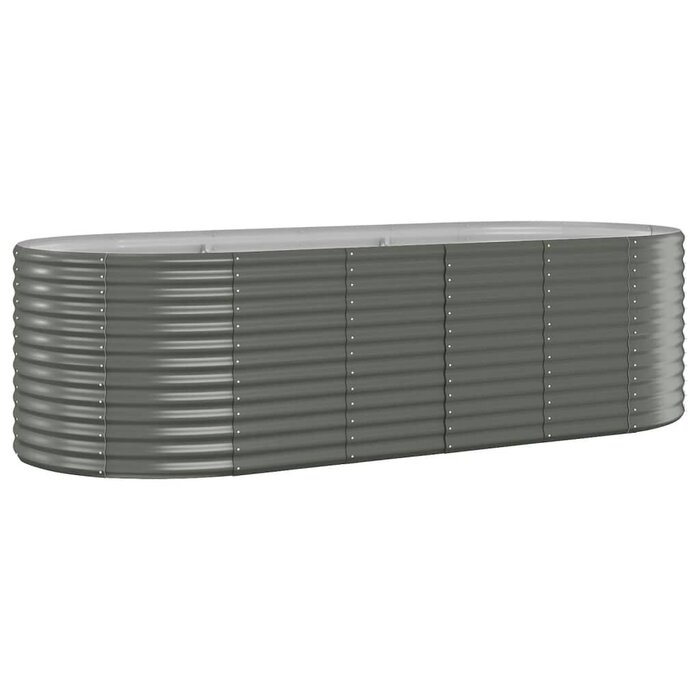 Vidaxl Großes Stahl-Hochbeet 249x100 cm - Grau - bis zu 41% sparen