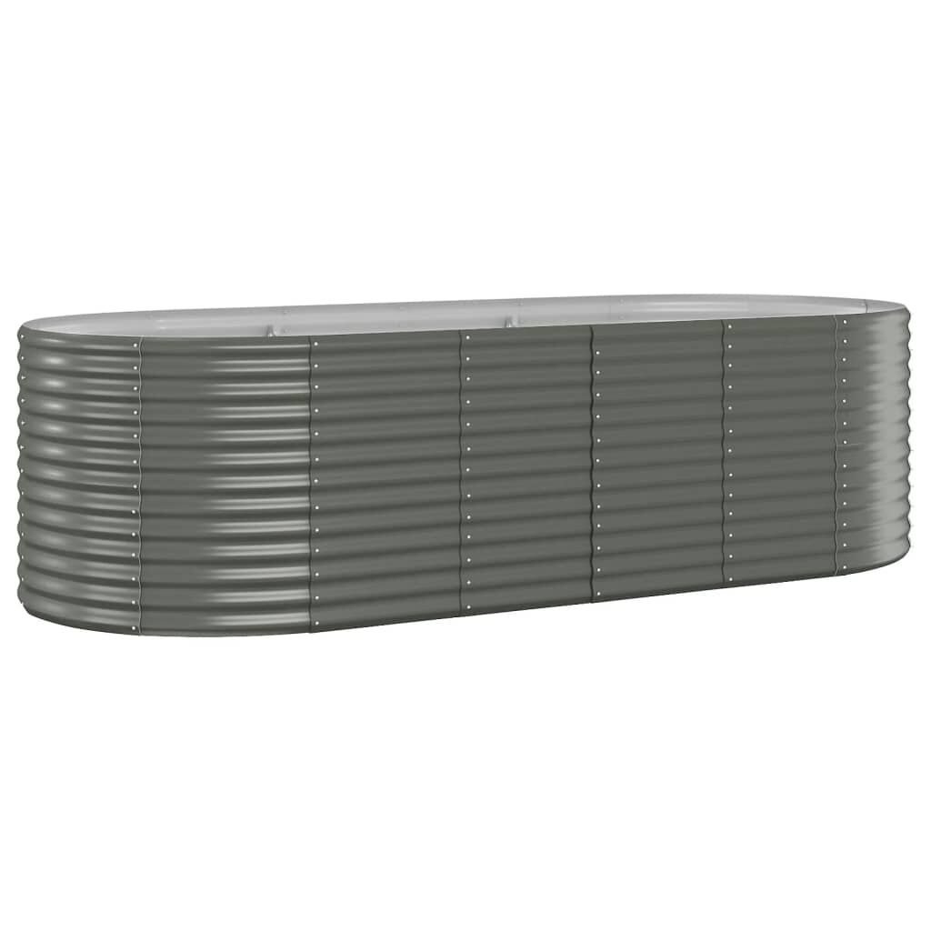 Vidaxl Großes Stahl-Hochbeet 249x100 cm - Grau - bis zu 41% sparen