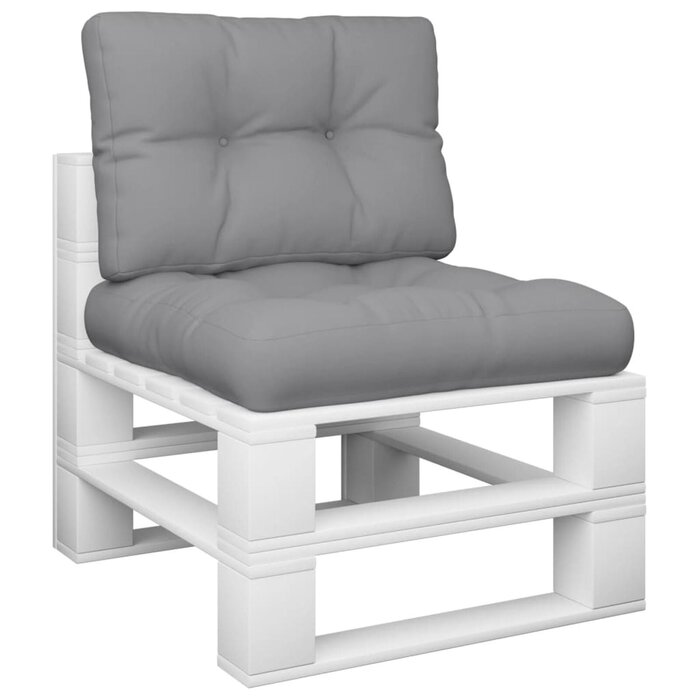 Vidaxl Palettenkissen-Set 2-teilig, Grau, 50x50 cm - bis zu 34% Rabatt