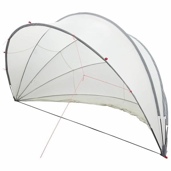 Vidaxl Poolüberdachung Kuppelzelt 500x500x236 cm - Grau-Orange - bis zu 30% Rabatt