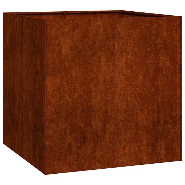 Vidaxl Großer Pflanzkübel aus Stahl 80x80x80 cm - Rostbraun - bis zu 41% Rabatt