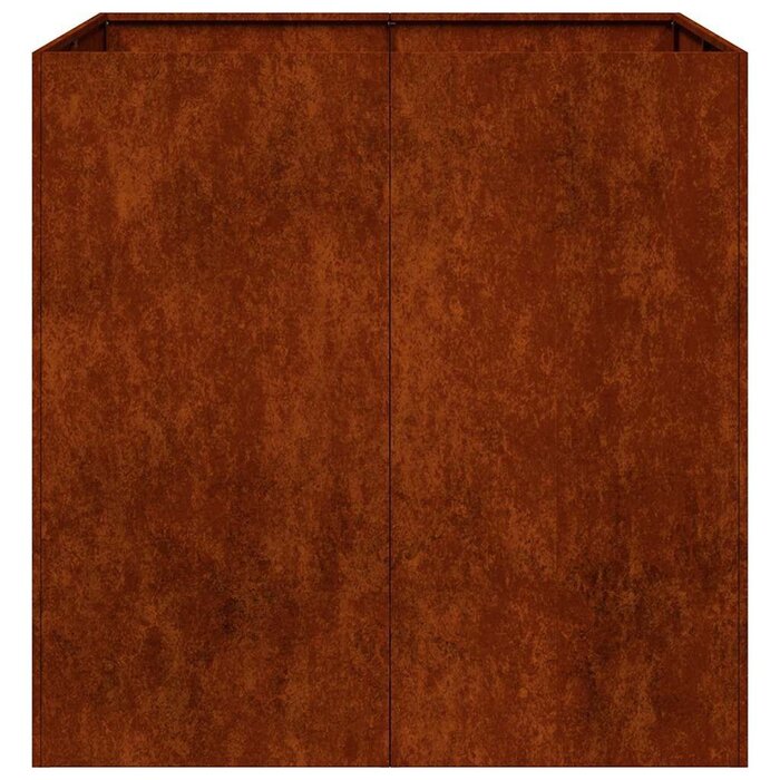 Vidaxl Großer Pflanzkübel aus Stahl 80x80x80 cm - Rostbraun - bis zu 41% Rabatt