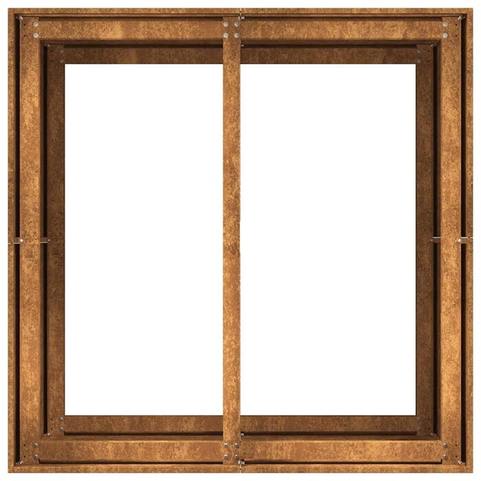Vidaxl Großer Pflanzkübel aus Stahl 80x80x80 cm - Rostbraun - bis zu 41% Rabatt