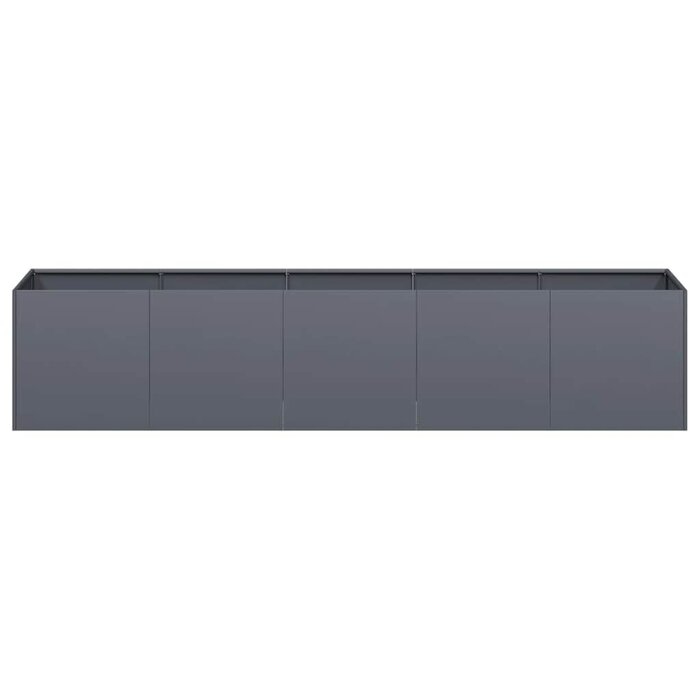 Vidaxl Großer Pflanzkübel 200 x 40 x 40 cm, Stahl, Anthrazit - bis zu 37% Rabatt