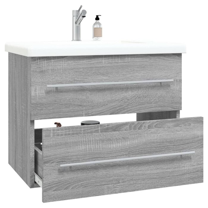 Vidaxl Waschtischunterschrank 60cm Grau Sonoma Eiche - Outlet mit bis zu 40% Rabatt