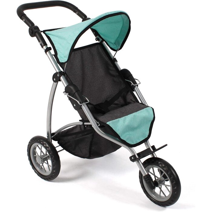 Puppen-Jogger Leon höhenverstellbar - Dunkelgrau-Mint - bis zu 39% sparen