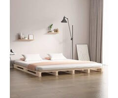 Vidaxl Palettenbett Massivholz Kiefer 140x200 cm - Jetzt bis zu 37% sparen!