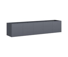 Vidaxl Großer Pflanzkübel 200x40x40 cm Stahl Anthrazit - bis zu 37% reduziert
