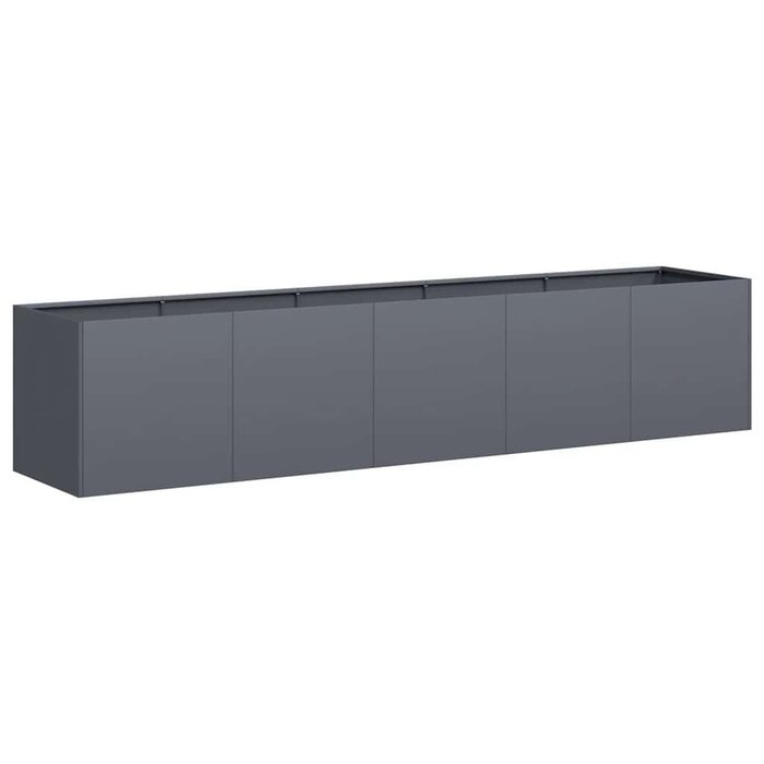 Vidaxl Großer Pflanzkübel 200x40x40 cm Stahl Anthrazit - bis zu 37% reduziert